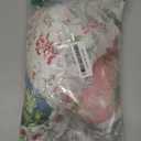 Brilliant Sunshine Peach and Olive Flowers Patchwork Ruffle Pillowshams, Quilted Decorative Pillow Covers Set, Square Throw Cushion Cases for Couch, Chair, Car, Bed, 18x18, Pack of 2, Peach Olive