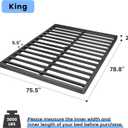 Superay 2 Inch King Box Spring Low Profile, Heavy Duty Metal Box Spring Bed Base, Bunkie Board Bed Slat Replacement, Mattress Foundation, Easy Assembly, Noise Free
