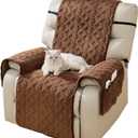 Recliner Cover for Lazy Boy Recliner Chair Covers,23Inches Washable Quilted Recliner Chair Covers with Side Pockets,Coffee Furniture Protector for Pets/Kids