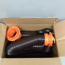 Camco RhinoFLEX 15-Ft RV Sewer Hose Kit - Features Clear Elbow Fitting w/Removable 4-in-1 Adapter - Connects to 3 Slip or 3/3.5/4 NPT Threaded Sewer Connection (39770), Color: Brown/Orange