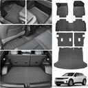 Floor Mats & Cargo Liner & Backrest Mat Fit for Honda Prologue 2024 2025 2026, All Weather Floor Mats for Prologue Accessories Heavy Duty Waterproof