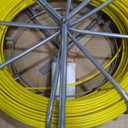VEVOR Fish Tape Fiberglass, 656 ft, 5/16 in, Duct Rodder Fishtape Wire Puller, Cable Running Rod with Steel Reel Stand, 3 Pulling Heads, Fishing Tools for Walls and Electrical Conduit, Non-Conductive
