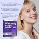 Purple Teeth Whitening Strips, 14 Strips, Gentle Daily Stain Reduction & Natural Shine, Portable On-The-Go for Home & Travel