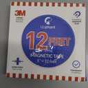 Magnetic Tape, 12 Feet Magnet Tape Roll (1'' Wide x 12 ft Long), with 3M Strong Adhesive Backing. Perfect for DIY, Art Projects, whiteboards & Fridge Organization