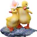 Duck Statues - Outdoor Set of Two, Resin Decorations, Cute Duckling Gift for Lawn Patio Home Garden Decor