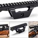 Gotical See-Thru Scope Mount for M1A/M14, 061 T6 Aluminum, Black Anodized, Steel Hardware Included, Iron Sights, Side Plate Features Locking Point