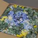 26 Inch Spring Wreaths for Front Door Outside Large Artificial Summer Wreath Silk Hydrangea Wreath with Yellow Daisy and Eucalyptus Leaves Indoor Outdoor Porch Rustic Farmhouse Home Wall Wedding Decor