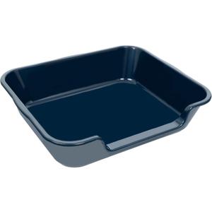 1 Pack Extra Large Dog Litter Box Pan Tray (ABS Material), Low Entry Jumbo Senior Litter Boxes for Multiple Kitten Big Cats, Pet Safe Indoor Dog Potty (Dark Blue, 24" L x 20" W)