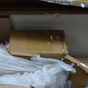 Iwell Storage Cabinet with 2 Drawers & Adjustable Shelves, Cupboard, Floor Cabinet for Living Room, Home Office, Rustic Brown