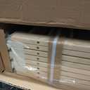 Baby Playpen, 57 x 57 x 25 in, Adjustable Size & Shape Wooden Baby Playpen with 2-Pack Storage Bags, Nature Pine Wood Foldable Play Yard for Infant, Toddler, Safety Lock Door, Easy to Assemble