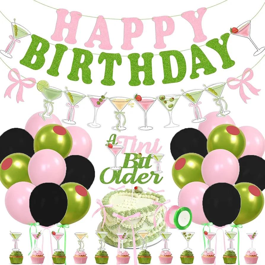 38pcs Witch Birthday Party Decorations Set Include 1pc Banner, 6pcs Hanging Swirls,18pcs Balloons,12pcs Cake Toppers and 1pc Cupcake Toppers for Pink and Green Witch Party