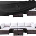 Ruimoy Patio Furniture Covers, Outdoor Furniture Cover Waterproof, General Purpose, Outside Table and Chair Covers, Heavy Duty 600D (108 Inch L x 82 Inch W x 27.9 Inch H)