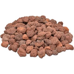 Skyflame 10LB Lava Rocks for Fire Pits, Fire Tables, Fireplaces, Garden Landscaping Decoration, Indoor and Outdoor Use, 1"-2" Natural Sizes, Red