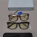 livho High Tech Blue Light Glasses - Advanced 99% Blue Light Blocking Computer Glasses - Anti Eyestrain & UV Glare Protection (*B2 Matte Black+leopard)