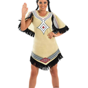fun shack Native American Costume Women, Native American Dress for Women, Warrior Princess Costume Women L