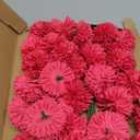 30-Pack Artificial Chrysanthemum Ball Flowers,11 Inch Faux Chrysanthemum Silk Bouquets Real Touch Faux Flowers for Home/Wedding/Christmas/Party, [Rose Red]