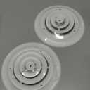 Therwen 2 Pcs Round Vent Cover, Ceiling Diffuser HVAC Vent Duct Cover Replacement with Screws to Install for Home Ventilation Use (6 Inch,White)