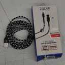 ZGEAR Flat Magnetic Cable Type Lightning 3ft And ZGEAR 10ft Braided Sync & Charge Cable Type USB-C.