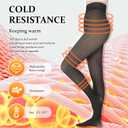 Fleece Lined Tights Women, Warm Pantyhose leggings Women,Fake Translucent Thermal Skin Colored Tights for Winter (Black, M)