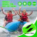 SETYPARY 6K 60FT Boat Tow Rope for Tubing, Fits 1-6 Person Towable Tubes Boating, Heavy-Duty Floating Tube Tow Rope for Watersports (Green & Black)
