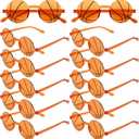 12 Pcs Basketball Glasses Basketball Senior Night Party Favors 2026 Sport Team Gifts Round Eyeglasses Goodie Bag Stuffer for Fans Coach Cheer Player Women Men Birthday
