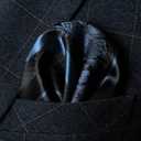 JEMYGINS Mens Floral Necktie and Pocket Square Tie Clip Sets for Men (Dusty Blue)