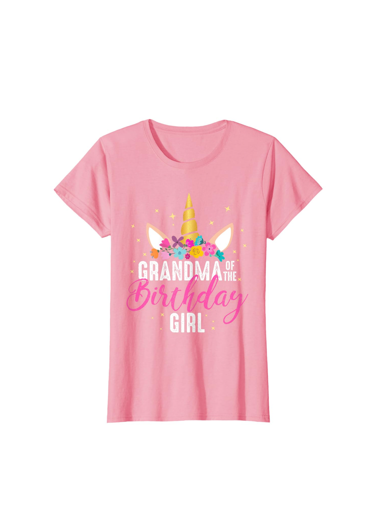 Grandma Of The Birthday Girl Grandma Gift Unicorn Birthday T-Shirt Medium
