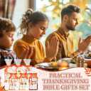 24 Sets Fall Notepads and Pencil Set Thanksgiving Autumn Stationery Gift Bulk Include Christian Bible Notebook Fall Pencils Inspirational Gift Tag Bowtie Treat Bag for Office School Supplies