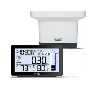 Digital Rain Gauge Outdoor with Thermometer, Self-Emptying Wireless Rain Gauges Outdoors Best Rated, High Precision Electronic Remote Rain Collector, Freeze Proof Automatic Rain Measure Gauge for Yard