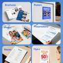 Thin Glossy Inkjet Paper 8.5x11 Inches, 110 Sheets brochure paper, 115gsm Photo Paper for Inkjet Printer with Dye Ink for Custom Chip Bag Party Favors