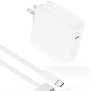 Charger for MacBook Air 13.6 15 inch Mac Book Pro 14 16 inch 2025 2024 2023 2022 2021 M5 M4 M3 M2 M1, Super Compact Power Adapter, 6.6FT USB C to Powerful Magnetic 3 Braided Cable, Original Quality (Sliver)