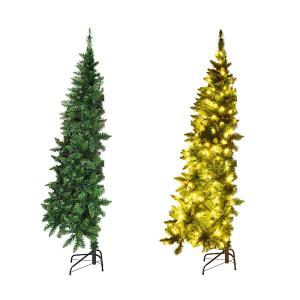 5 ft Pre-lit PVC Artificial Half Christmas Tree with 250-Lights
