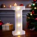LED Light Up Marquee Letters, Battery Powered Decorative LED Letter Lights, Alphabet Light Up Letters for Wedding Birthday Party,Holiday Lamp or Home Bar Decoration (Letter I)