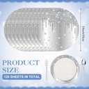 Dispowreath 120 Pieces Silver Paper Placemats 13 Inch Glitter Diamonds Round Disposable Table Mats Decorative Paper Mats for Dining Wedding Birthday Silver Glitter Banquet Party, Large