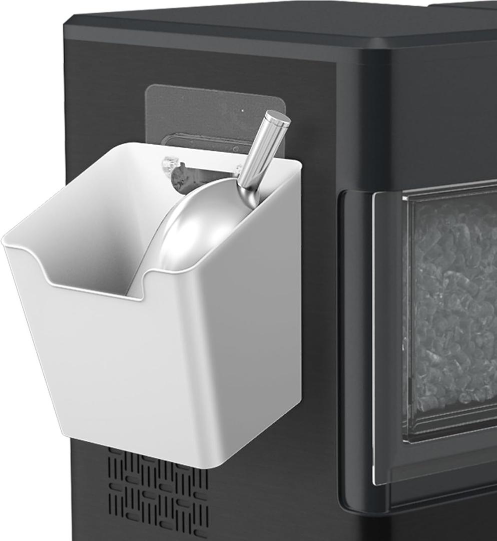 Ice Scoop Holder for Ice Machine & Freezer, Medium Magnetic Scoop Holder Fits Countertop Ice Makers, Ice Buckets, Ice Cream Scoops, L 4.92 x W 3.35 x H 5.24