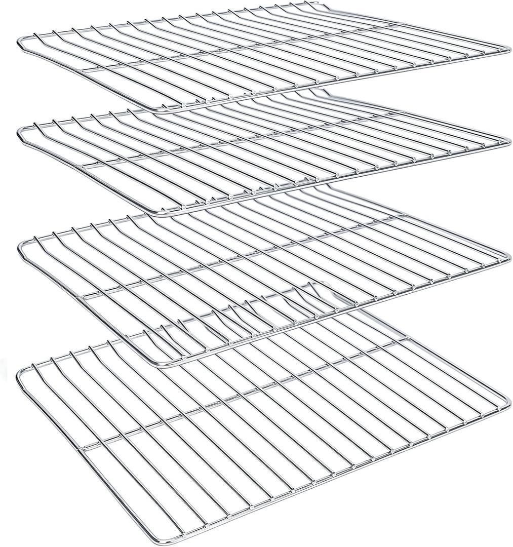 Hisencn Stainless Steels Cooking Grate for Masterbuilt Electric Smoker 30 Inch, 4 Pack 14.6" x 12.2" Grill Grate for Masterbuilt MB20071117 Smoker Grates Replacement Parts