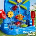 Toddler Sand Water Table Waterfall Wall Playset, Kids Activity Sensory Table with Beach Fun Sand Toy, Summer Outdoor Toys Sand Water Play Table for Toddler Ages 2 3 4 5 6 7 8