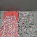 PNAEONG 2 Pack Women's Cotton Pajama Sets Short Sleeve Sleepwear Tops with Capri Pants Summer Loungewear Pj Sets, Size Medium 