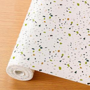 Cooyes Shelf Liner  Premium Non-Adhesive Cabinet and Drawer Liner for Kitchens  Waterproof Shelf Paper with Modern Pattern  Durable EVA Cabinet Mat  Easy to Cut (17.7"W x 197"L, Green Gray Brown)