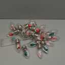 JUSTOTRY 2PC 6.6ft Christmas Lights for Indoor Bedroom Decorations - 10 LED Globe Bulbs String Light with Tree & Snow & Cute Ornaments for Home Patio Decor Fireplace Xmas Tree Decoration (Warm White)