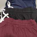 Real Essentials 3 Pack: Men's Cotton Fleece Jogger Sweatpants - Athletic Pants Bottoms with Pockets  Size 3XL,  Black Blue and Red