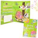3 x Religious Easter Cardmusic easter Eggs are ready, joy has hatched! Funny Card, with Envelopes Cross Cards Religious He Is Risen Cards Spring Jesus Cross Inspiring Bible Alleluia Cards for Christians