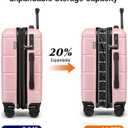 KYME Carry On Luggage 22x14x9 Airline Approved Expandable Hardshell 20 Inch Suitcase with TSA Lock Carry On Suitcase with Wheels Small Travel Rolling Luggage with Cup Holder for Women
