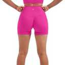 SUUKSESS Women Seamless 2 Piece Workout Sets Criss Cross Sports Bra High Waist Booty Shorts size S