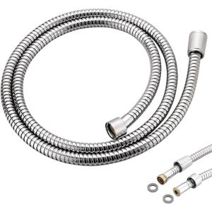 Shower Hose Replacement for Grohe 28143001 Relexaflex 59" Metal Longlife Shower Hose with Brass Insert and Nut, Suitable for All GROHE Shower Series (Starlight Chrome, 59 Inch)