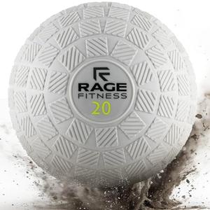 Rage Fitness Slam Ball, 20lb Medicine Balls, Tread Texture For Firm Grip, Full Body Workout Dynamic Weighted Balls for Exercise, Smash Balls for Strength, Conditioning, Cardio and Core Workouts