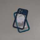 Lanhiem Magnetic for iPhone 16 Pro Max Case, IP68 Waterproof Dustproof Case, [Compatible with Magsafe] [Built-in Screen Protector] Full Body Heavy Duty Rugged Phone Cover 6.9 inch, Blue/Clear