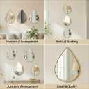 DECANIT Decorative Wall Mirrors Set of 3,Gold Accent Hanging Mirrors for Living Room, Bedroom & Entryway Modern Farmhouse & Boho Home Decor