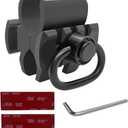 GOTCIAL Shotgun 12Ga Barrel Clamp W/Built-in QD Forward Sling Swivel Socket, 3-Slot Picatinny Rail Mount (1.25 in QD Sling Swivel and 2 PCS 4x6 mm Gasket Silicone Elastomer Included) (Black)