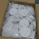 Happizza 200 Sets 58mm(2.25 in) Blank Pin Back Buttons Parts for Button Maker Machine 58mm, Round Badge Making Supplies, Includes Metal Cover, Plastic Button Back Cover, Clear Film&Blank Paper
